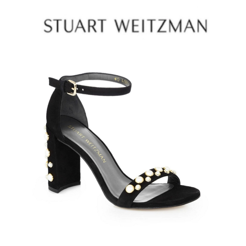 Stuart Weitzman «More Pearl» suede heels✨